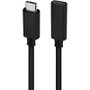 Nanocable Cable Prolongador USB-C 3.2 Gen2x2 20Gbps 100W 4K/60Hz 1m Negro